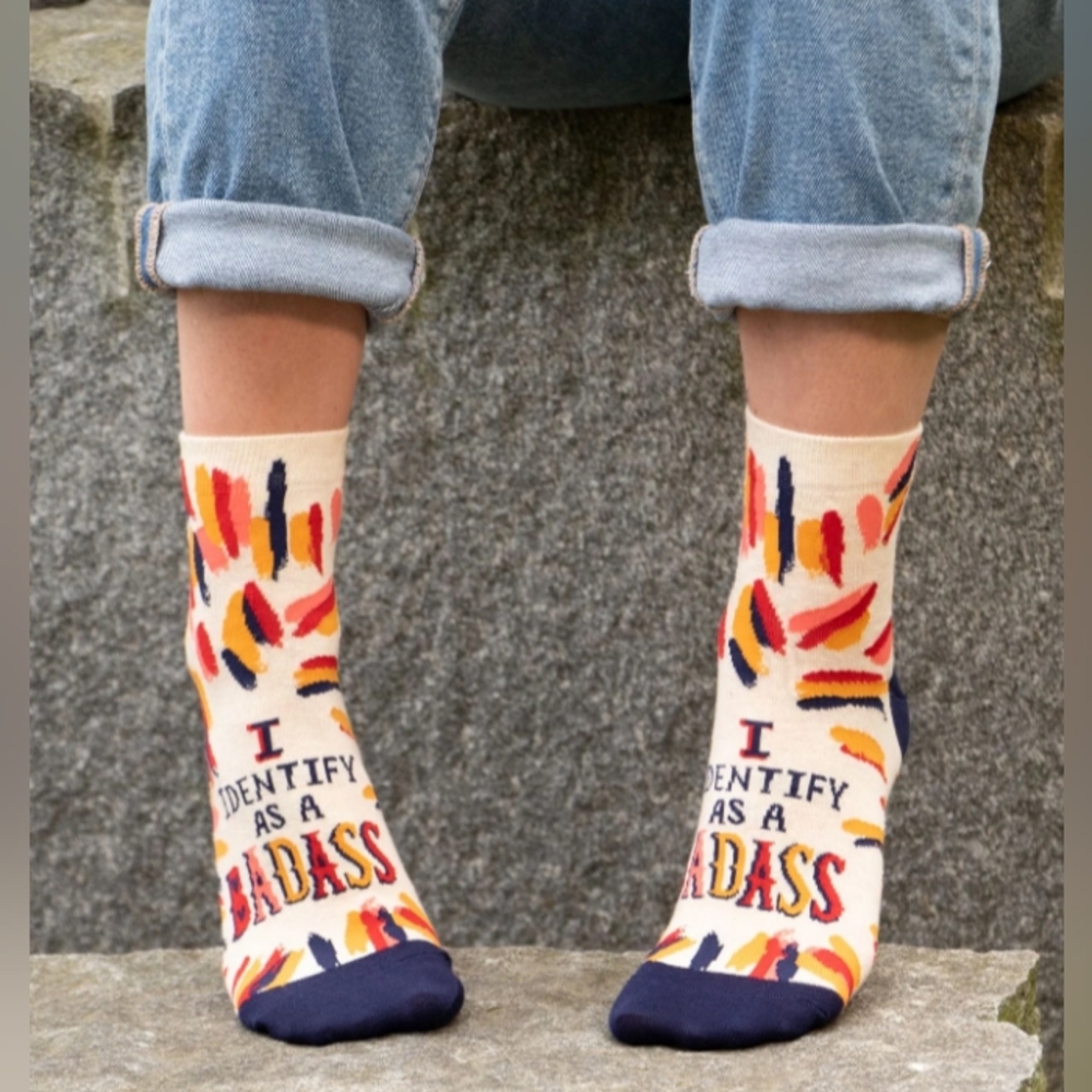 Blue Q Badass Soft Combed Cotton Ankle Socks Women Sz 5-10 NWT